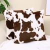 Almofada de Vaca Mais Vendida da Amazon, Fronha de Pelúcia Fofa com Textura Estampada, Almofada para Sofá e Cabeceira, Estilo Ins