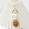 Llavero de Helado Transfronterizo, Colgante Tejido a Mano de Papas Fritas y Hamburguesa, Accesorio para Mochila, Souvenir de Comida Simulada