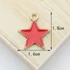 Acessórios DIY Pequena Estrela Monocromática Estrela de Cinco Pontas Pingente Pulseira Pingente Feminino Liga Pingente Óleo Gota Chaveiro