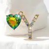 1 Pieza de Moda con Brillantes de Cristal Completo, Hermosa Forma de Letra Inglesa, Accesorios para Joyería DIY, Colgante