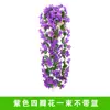 Flor Artificial Eucalipto Violeta Flor Artificial de 7 Puntas Flor de Glicina Techo de Casa Decoración de Boda Colgante de Pared Ratán