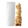 Jiahui Beauty Vela Perfumada Aroma de Papai Noel Molde Jenga de Natal DIY Ornamento de Gesso Papai Noel
