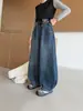 Pantalones vaqueros de pierna ancha para niñas, nuevos pantalones de primavera y otoño de cintura alta, holgados, rectos, hasta el suelo, pantalones casuales de moda para niños mayores