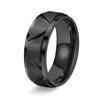 Anillo de Acero de Titanio Simple Nuevo Transfronterizo Flores por Lotes de 8MM Anillo Hengsha Moda Tendencia Accesorios de Anillo de Dedo de Viento Casual para Hombres Negro
