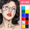Kit de Pintura Facial à Base de Óleo com 20 Cores para Copa do Mundo, Pasta para Pintura Corporal, Pintura Dramática de Halloween no Atacado
