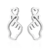 Pendientes de Acero Inoxidable de Nueva Llegada Pendientes de Moda Geométricos Corazón Smiley Piña Gato Rayo Mickey
