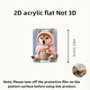 Protector de cable de datos acrílico 2D, previene la rotura, presenta diseños de animales de dibujos animados, cable de datos para teléfono Tipo-C, para ventas transfronterizas