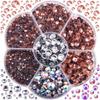 Cross-border dmc hot drill ameixa flor caixa cor redonda strass hot melt adesivo fundo broca diy roupas acessórios jóias atacado