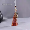 Sándalo Verde Doce Constelaciones Cadena para Teléfono Móvil Colgante para Bolso de Coche Colgante de Animal Pequeño Cordón Colgante Adorno de Borla de Colores