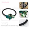 Anillo para el cabello de cristal con pedrería ovalada europeo y americano, temperamento, red social con cuerda para el cabello, cuerda para la cabeza simple para mujer, banda de goma, venta al por mayor