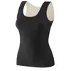 Chaleco Térmico para Mujer con Tejido Cepillado, Camiseta Interior Generadora de Calor con Bolsillos, Se Puede Usar como Ropa Exterior, Moldea el Cuerpo y Ajustado