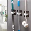 Suporte para Mop Sem Furar Doméstico Banheiro Montado na Parede Clipe para Mop Cozinha Rack Suspenso Artefato Armazenamento Forte Gancho para Mop