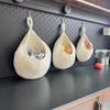 Bolsa de red tejida a mano transfronteriza para cocina con forma de gota de agua, cesta colgante de pared para verduras y frutas, nido de pájaro colgante, bolsa de red de almacenamiento de cuerda de algodón