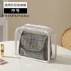 Bolsa de Cuero Impermeable Visible Bolsa a Prueba de Polvo Bolsa de Almacenamiento Gran Capacidad Multifuncional Portátil con Cremallera Bolsa de Almacenamiento para el Hogar