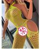 Yue Die Lencería Erótica Malla Camisón Sexy Una Pieza Europeo y Americano Tallas Grandes Uniforme Transfronterizo Atrezzo Medias Seductivas 9600