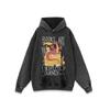 Parodia callejera americana impresión directa en aerosol otoño nuevo sudadera con capucha lavada para hombre moda nacional vintage sudadera con capucha de manga larga