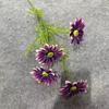 Simulación Monet Crisantemo de verano sin flocado Cosmos Flor de seda artificial Adornos florales de boda Decoración Flor falsa Impresión 3D