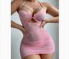 Nuevo Europa y Estados Unidos comercio exterior transfronterizo Amazon sexy sexy malla perspectiva cadena ropa interior vestido de noche tanga traje