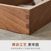 Caja de almacenamiento de escritorio sólida de madera de nogal personalizada, caja organizadora con compartimentos de madera, bandeja de almacenamiento para cosméticos y artículos varios del hogar