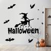 M20041 Nuevo Pegatina de Pared de Bruja Murciélago de Halloween Pintada a Mano Decoración de Halloween Sala de Estar Dormitorio Fondo Autoadhesivo