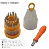 Telefone Celular Computador Telecomunicações Reparo e Desmontagem Ferramentas de Reparo Chave de Fenda Combinada 31-em-1 Jogo de Chaves de Fenda Multiuso