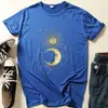 2025 Verão Europeu eBay Solto Solto Estampado Casual Feminino Manga Curta Gola Redonda Camiseta
