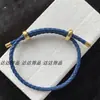 Pulseira de Cordão de Couro Trançado com Contas 3D Ouro Duro Prata Dura Contas da Sorte Cordão Vermelho Preto Rosa Vermelho Rosa Marrom Escuro Cordão de Pulseira 3mm