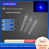 Luz Indicadora LED de Alto Brilho 3mm Lâmpada LED Branco Cabelo Azul Plug-In Direto Diodo Emissor de Luz F3Diodo Emissor de Luz
