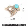 Colgante Corazón de Trébol Doble para DIY, Collar, Pulsera, Dijes, Accesorios de Joyería, Venta Directa de Fábrica, Lote Mixto Disponible para Transfronterizo