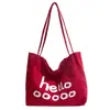 Bolso de lona para mujer de gran capacidad 2026, bolso tote de caramelo para dama, bolso de hombro urbano simple de moda para el día a día