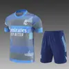 2526 Camiseta de Fútbol del Barcelona Pre-Partido Calentamiento Secado Rápido Transpirable Manga Corta Traje de Uniforme de Fútbol para Adultos y Niños