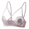 [Sujetador Francés Ultra Fino 003] Lencería de Nuevo Estilo, Simple Anti-Caída, Sujetador para Levantar Pecho Pequeño, Ajustable y Sexy