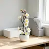 Nuevo bonsái de ciruelo de invierno de estilo chino con 9 flores y 3 capullos, decoración, accesorios para fotografía de interiores, flor de ciruelo artificial, planta verde de escritorio, planta en maceta