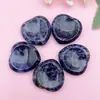 Piedra de masaje con forma de corazón de ágata de cristal natural transfronteriza de 30 mm, piedra con forma de corazón para aliviar la preocupación, piedra de masaje para el pulgar con forma de corazón al por mayor
