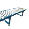 Esteira transportadora com roletes de alta resistência, transportador de piso para móveis, esteira transportadora de aço inoxidável para alimentos, roletes de suporte galvanizados