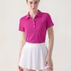 Nueva Camisa Polo de Solapa Ropa de Tenis para Mujer Slim Transpirable Yoga Camiseta de Manga Corta Primavera y Verano Ropa Deportiva Fitness Top