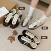 Sapatos de Treino Alemães de Pele de Ovelha de Primeira Camada de Alta Qualidade para Mulheres, Sapatos Casuais Planos de Solado Grosso, Mocassins de Couro Genuíno de Primeira Camada para Mulheres