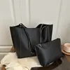 Bolsa de ombro casual retrô de grande capacidade para mulheres, bolsa de ombro tote simples da moda, tendência 2026
