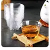 Tazas Desechables de Té Kung Fu, Vasos de Cristal de Aviación Engrosados Resistentes a Altas Temperaturas, Vasos Transparentes de Degustación, 60ml al por Mayor