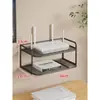Soporte con Disipación de Calor para Módem Óptico WiFi de Escritorio, Set de Soportes Elevadores, Estante de Almacenamiento para Decodificador