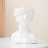 Decoración Artística de Cerámica para Jarrón Arte Hogar Sala de Estar Recipiente para Arreglo Floral Adorno de Arte Corporal Femenino Porcelana Blanca