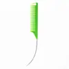 Fabricante Qimei Salão de Cabeleireiro Penteador Pente de Cauda Fina Cor Pura Anti-Alta Temperatura Distribuição para Salão de Cabeleireiro Pente de Agulha de Aço para Styling de Mechas