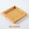 Venta al por mayor de bandejas de té de bambú transfronterizas, diseño rectangular con asas, adecuadas para uso doméstico, bandejas de estilo japonés, para servir desayuno, café y postres
