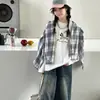 Camisa de Cuadros para Niña Principios de Otoño 2026 Nuevo Estilo Chaqueta Camisa Elegante Infantil Ropa de Otoño Manga Larga