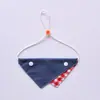 Toalla para Saliva de Mascota, Babero para Perro y Gato, Babero de Mezclilla a Cuadros, Parche Termoadhesivo, Toalla Triangular de Color Sólido para DIY al por Mayor