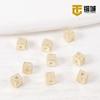 Cuentas Cuadradas que Conservan el Color Chapadas en Oro de 14K con Cara Sonriente, Separadores Cuadrados para Pulseras, Collares Hechos a Mano, Separadores para Anillos