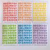 Pegatina Alfanumérica de Macarrón Arcoíris para Collage de Diario Joker Color Pegatina Decorativa 6 trajes