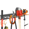 Rack de Armazenamento de Painel Canaletado Montado na Parede Multifuncional Ajustável para Ferramentas Garagem Jardim Armazenamento e Organização de Eletrodomésticos