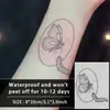 Adesivo de tatuagem borboleta lagarta estilo europeu para mulheres, à prova d'água, duradouro, toque de alta qualidade, suco de fruta, não reflexivo, desenho de linha para braço