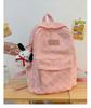 Estilo K de Estudiante de Instagram Nicho Cuadros Mochila Escolar Preppy Simple Versátil Color Sólido Gran Capacidad Mochila Casual para Estudiantes